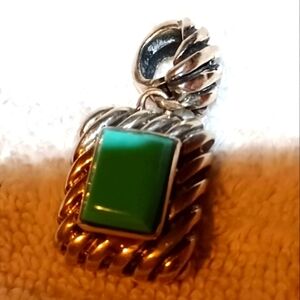 Turquoise  Chunky Vintage  Square 925 Aztec Silver Pendant  Vintage‎ 12.5 Grams